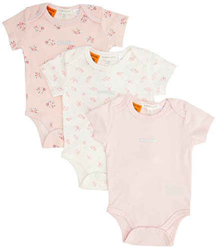 Pumpkin Patch Baby-Girls 3 Pack Bodysuit, Cloud Pink, 3-6 Months