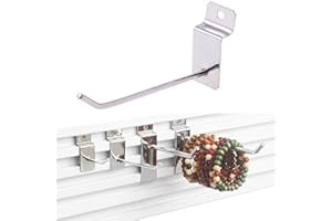 YOSOO 25pcs 15cm 6 pouces panneau de mur de lamelle crochet mur produit transporteur magasin étagère crochet décoratif broche bâton crochets bureau panneau de partition cintre maison cuisine