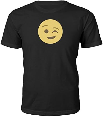 Emoji Men's Winky Face T-Shirt - Black - M