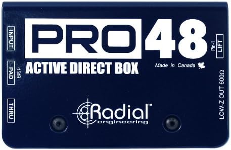 Pro 48-48V active direct box w/extra headroom in compact enclosure
