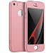 Produktbild MUTOUREN iPhone 6 Hülle iPhone 6S Hülle 360 Grad Schutzhülle PC Full-Cover Anti-Schock Shockproof Ganzkörper Schützend Anti-Kratz Stoßfänger 360 Grad Case matte Schutzkasten 3 in 1(Rosegold)