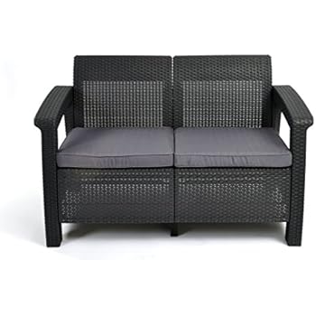 Amazon.de: Allibert Lounge Sofa Rattan, California Sofa, 2 ...