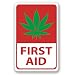 Produktbild 2 x 10cm/100mm Erste Hilfe Marihuana Vinyl Selbstklebende Sticker Aufkleber Laptop Reisen Gepäckwagen Cool Zeichen Spaß #4190