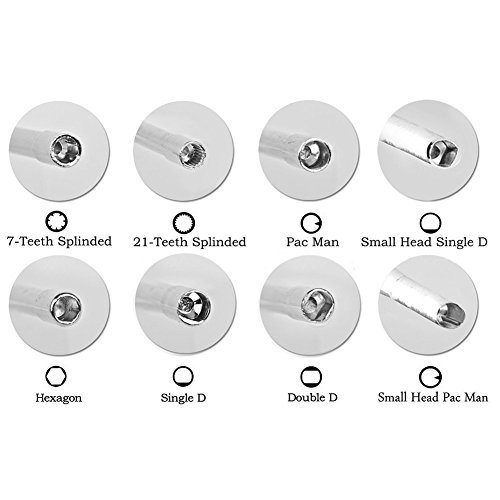 8 Verschiedene Vergaser Schraubendreher, Vergaser Einstellwerkzeug Set Vergasereinstellung mit Tragetasche für 2 Cycle Engine - 6