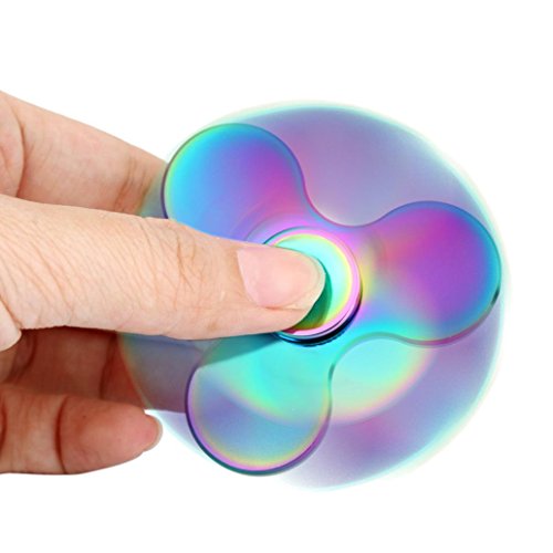 Ouneed Hand Spinner Spielzeug , Fidget Hand Spinner Metal multicolored rainbow Graffiti Finger perfect Toy - 2
