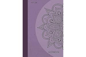 Dot Notebook B6: Purple, Mandala Design, Softcover, Dotted Grid, Numbered Page, Small, Journal (Journal Notebook Dots)