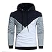 Produktbild Hoodie Sweatshirt Herren Btruely Herbst Winter Lose Patchwork Pullover Langarm Outwear Bluse (M, Grau)