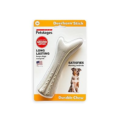Petstages Deerhorn Corne à Mâcher Résistant pour Chien Taille M