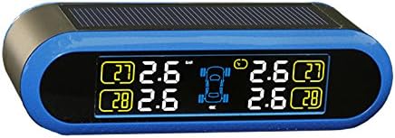 U600 Universal Solar Power TPMS Color Screen Tire Pressure Temperature Monitoring System 4 DIY Sensors (0-116Psi) Real-time Display Internal or External Sensors for option (w/4pcs Internal Sensors)