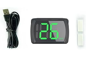 KKNOON Car HUD Headup Display MPH GPS Digital Speedometer with LED Large Font Display for Car Truck SUV Motorcycle(With Car Charge Adapter,MPH)