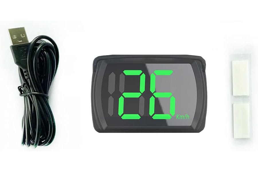 Car HUD Headup Display MPH GPS Digital Speedometer with LED Large Font Display for Car Truck SUV Motorcycle(With Car Charge Adapter,MPH)