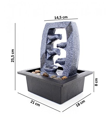 Zimmerbrunnen Dekobrunnen FoCiotola LED 25,5 cm - 6