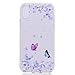 Produktbild Everainy Kompatibel für iPhone XS/iPhone X Hülle Silikon Durchsichtig Transparent Bumper Neu Ultradünn Gummi Handyhülle für iPhone XS/X Hüllen Stoßfest Schutzhülle Backcover (Blumen Schmetterling)
