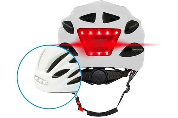 BEEPER - Casque avec LED Avant et arrière pour Vélo, VTT, Trottinette électrique ME134