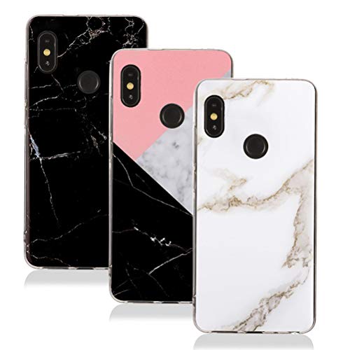 3X Funda Xiaomi Redmi Note 5, XiaoXiMi Funda Mármol Suave TPU Gel Case Cover Cáscara [Ultra-Fina] [Anti-Rasguño] - Funda Mármol para Redmi Note 5 da 5.99
