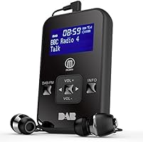 Kite DAB Digital FM Personal Portable Pocket Handheld Radio Battery Powered / Headphones - Black