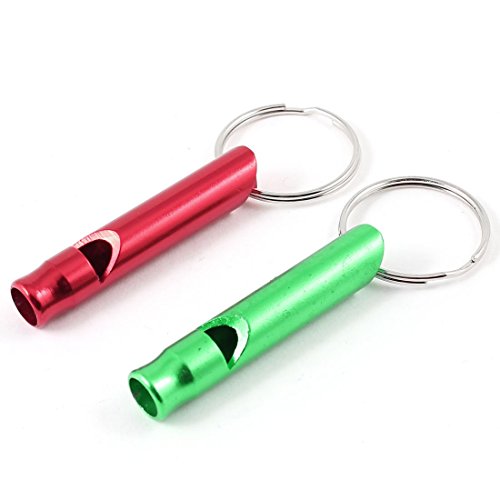Sourcingmap-Split-Keyring-Pet-Doggie-Sounding-Training-Whistle-GreenRed-2-Piece