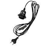 Datos técnicos: El portalámparas es compatible con bombillas de rosca E27 (potencia máxima de 60W). La distancia entre el enchufe y el interruptor es de aproximadamente 50CM, entre el interruptor y el zócalo 285CM.