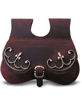 Gürteltasche mit dekorativen Beschlägen braun