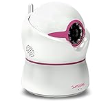 Sumpple Wired/Wireless Baby Video Überwachungskamera (HD 720P)/ Zwei-Wege-Audio, Nachtsicht, Pan/Tilt, Musik, Bewegungerkennung/Stimme hören/Messung von Temperatur u. Luftfreucgtugkeit/ Unterstützt iPhone, iPad, Android-Handy oder PC, Rosa