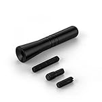 Rusty Bob D-402-SW-2 Kurz-Stab-Antenne - AM/FM/UKW Radio - Universal M5+M6 Adapter - Düse Schwarz