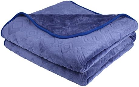 Herenear 100% Reversible Soft Microfiber Throw Blanket, Washable Extreme Weather Warm Outdoor Stadium Lightweight Blanket, Great for Camping, Picnics, Hiking, Survival &amp; Emergency Preparedness Use (Blue)