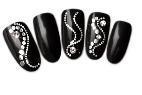 COME 2 BUY - NAIL ART TATOO/WRAP WATER TRANSFERS DECALS SHINEY SILVER WAVEY STRIP DOTS FOR NAIL ART/CELL PHONE CASE/INVITATION CARDS DECORATIONS D?COR