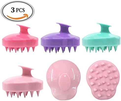 2Pcs Hair Scalp Brush Shampoo Massagers, Head Neck Silicone Comb Bath Shower Brush for Hair Growth, Relaxing Scalp Muscle &amp; Reducing Stress (Random Color) by DAXUN