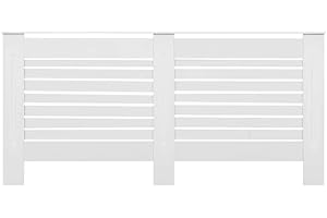 Festnight Cubierta para Radiador Mueble para Radiador Cubre Radiadores MDF Blanco 172x19x81,5 cm