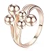 Produktbild WGY Sportwaren Bälle Ringe Für Frauen 585 Rose Gold Hochzeit Ringe Verlobungsring Modeschmuck Geschenk Für Frauen Mädchen, C