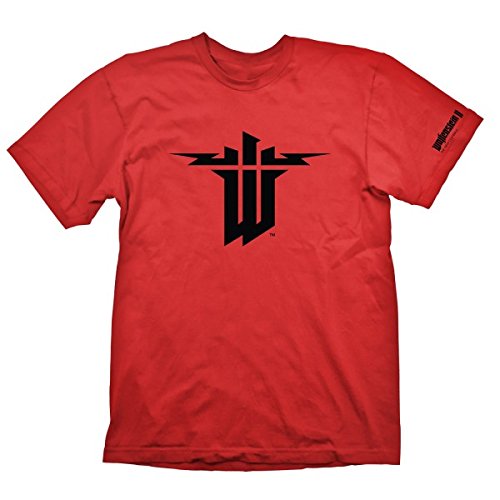 Preisvergleich Produktbild T-Shirt Wolfenstein 2 - Symbol [rot, S]