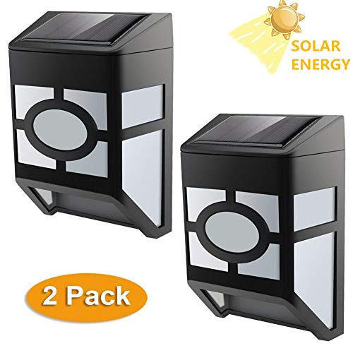 Luz Solar Exterior Jardín,Estilo oriental moderno de 2 piezas estilo Tiffany en blanco y negro, iluminación moderna de jardín para pasarelas, puertas o pasillos (Negro)