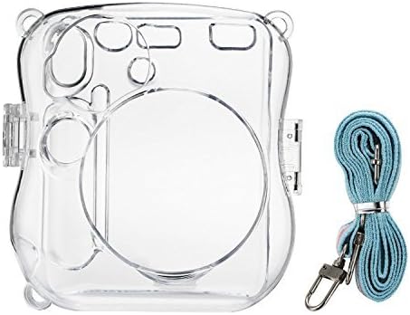 HelloHelio Hard Plastic Cover Transparent Crystal Instant Camera Case for Fujifilm Instax Mini 25 With Strap (Cystal)