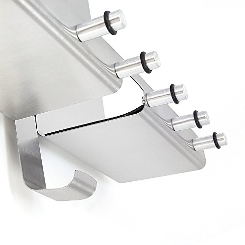 COM-FOUR Edelstahl Schlüsselbrett Schlüsselleiste Magnetwand (Variante 2) - 6