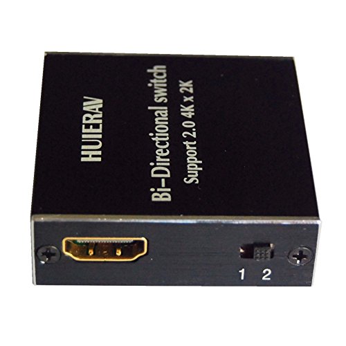 huierav HDMI 2.0 Ultra HD 4 Kx2 K/60Hz HDMI switch| HDMI Manuelle Umschalter 2 x 1 oder 1 x 2 ab Switch Splitter, 2 Anschlüsse - 2