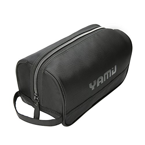 YAMIU Travel Toiletry Bag Dopp Kit Cosmetic Pouch Organizer for Men & Women Accessories (Black)