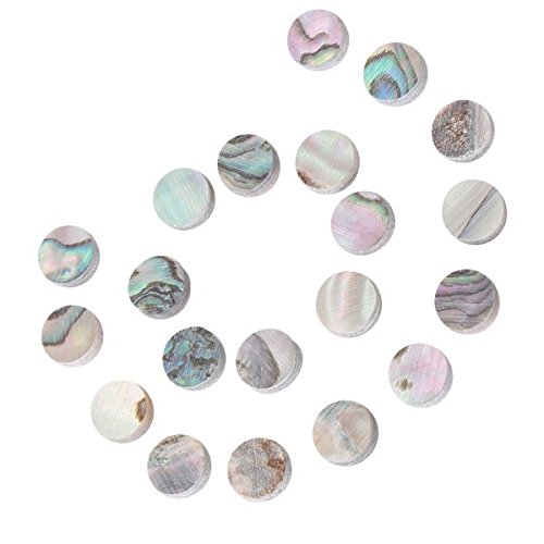 20pcs Green Paua Abalone Inlay Dots Shell Blanks 5mm for Guitar Ukulele Banjo