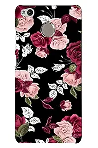 Design Guru Redmi 4 Back Cover for Girls, Floral Printed Cover for Redmi 4 Case & Covers (Slimfit - Hard Case)