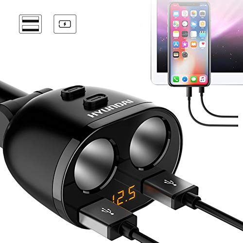Preisvergleich Produktbild YSHtanj Kfz-Ladegerät, Adapter mit Dual-USB-Spannungserkennung, Kfz-Ladegerät, Zigarettenanzünder-Buchse