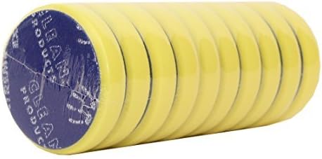 CLEANPRODUCTS Polishing sponge medium-reticulated-yellow-80/20mm Set mit 10 Stück for the Vehicle Polish Polishing accessories/Polishing paper for the Polishing machines Pro Product for commercial