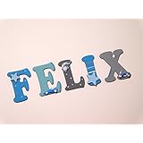 Holzbuchstaben für die Kinderzimmertür. Tolle Kinderzimmerdekoration. Handbemaltes Unikat. Als Wunschname individualisierbar