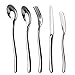 Produktbild  Hohe Reinheit Juning Besteck Set for 5-Teiliges Poliertes Edelstahlbesteck Messer, Gabel, Löffel für Haus, Restaurant,Perfektes Design, Sicherheit und Gesundheit.