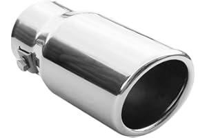 BOLOROMO Tail Universal Sport Stainless Steel Car Exhaust Tip Muffler Trim Pipe Chrome from 28mm to 49mm