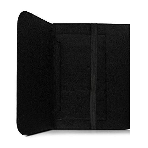 kwmobile Laptoptasche Filz Sleeve für 15″ 15,6″ Laptop / Ultrabook – Notebook Tasche Schutzhülle Laptop Case Hülle in Schwarz mit Innentaschen Innenmaße: ca. 41,5 x 31 cm - 8