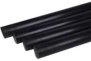 GOHAPY 10 Stück hochtemperaturbeständiger massiver Glasfaserstab, 50 cm Glasfaserstab, 2–10 mm Durchmesser, hochfester Glasfaserstab(7mm)