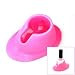 LHWY Lots 2 Pro White Rubber Bottle Holder For Nail Art Varnish Polish Seat Tool New (Pink)