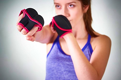 Andrew James Neopren beschwert Workout Handschuhe – 0,5 kg, Paar, wiegt 1 kg – erhältlich in grün und/Pink/2 Jahre Garantie - 6