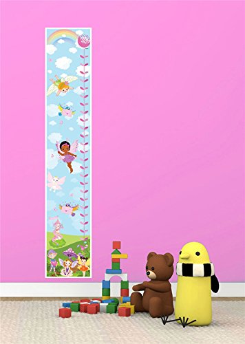 MAGIC GARDEN FARIES FAIRY GIRLS BEDRROM NURSERY CANVAS HEIGHT CHART HC006