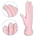 Elite99 Duable Trainer Training Movable False Model Hand Plastic Flectional Nail Art Acrylic Tip DIY Manicure Tool Oyster White