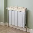 Housse De Radiateur élastique Beige - Extensible 40-80cm Ou 80-140cm - Tissu 100% Coton - Filtre Anti-poussière - Fabriqué En Italie